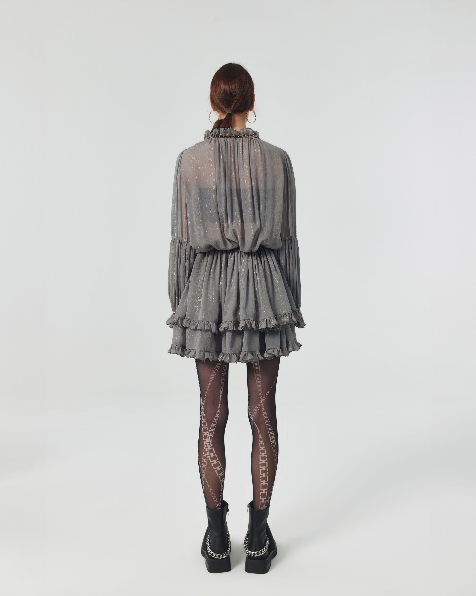 Janette Silk Chiffon Blouson Dress