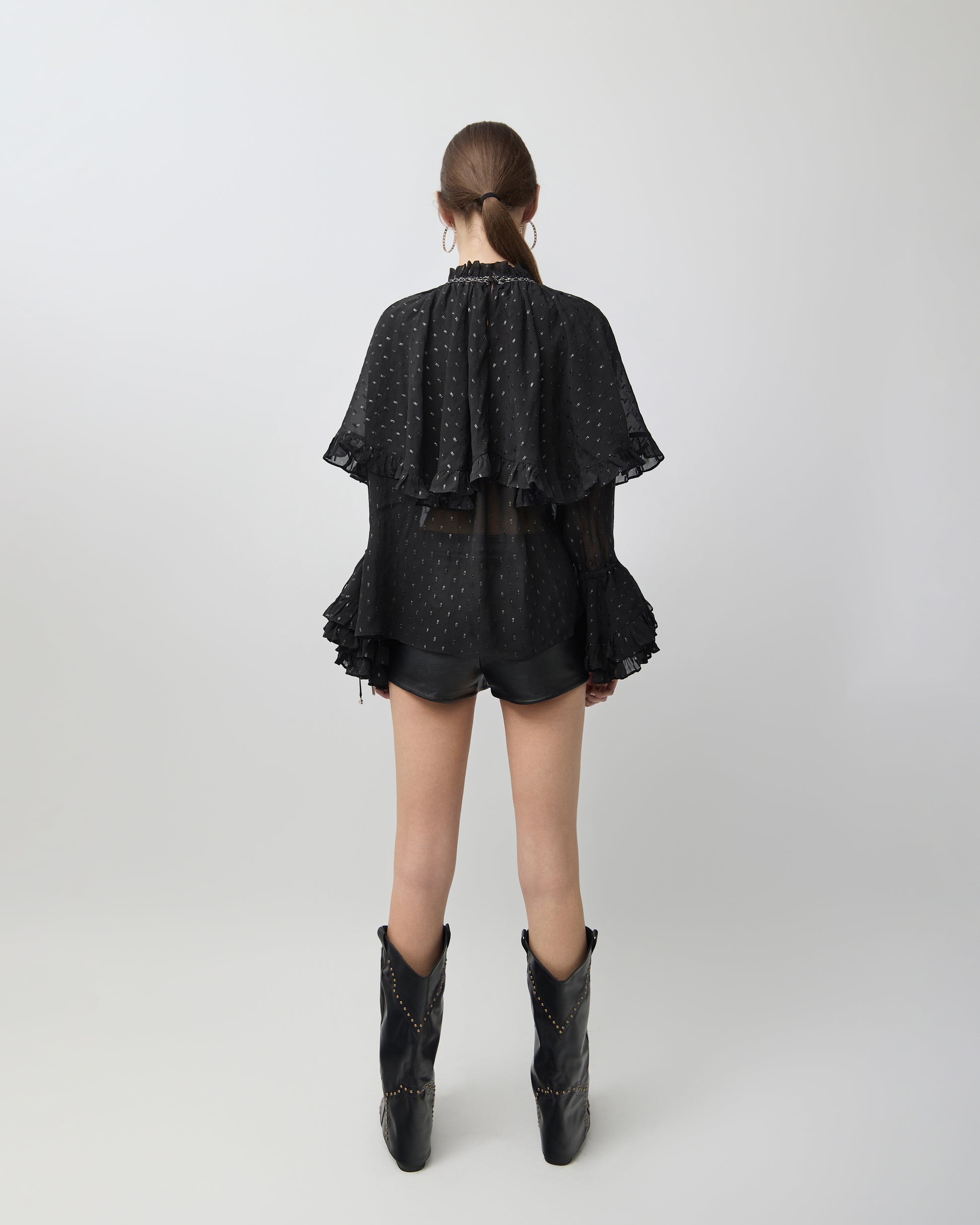 Blair Chiffon Cape Blouse
