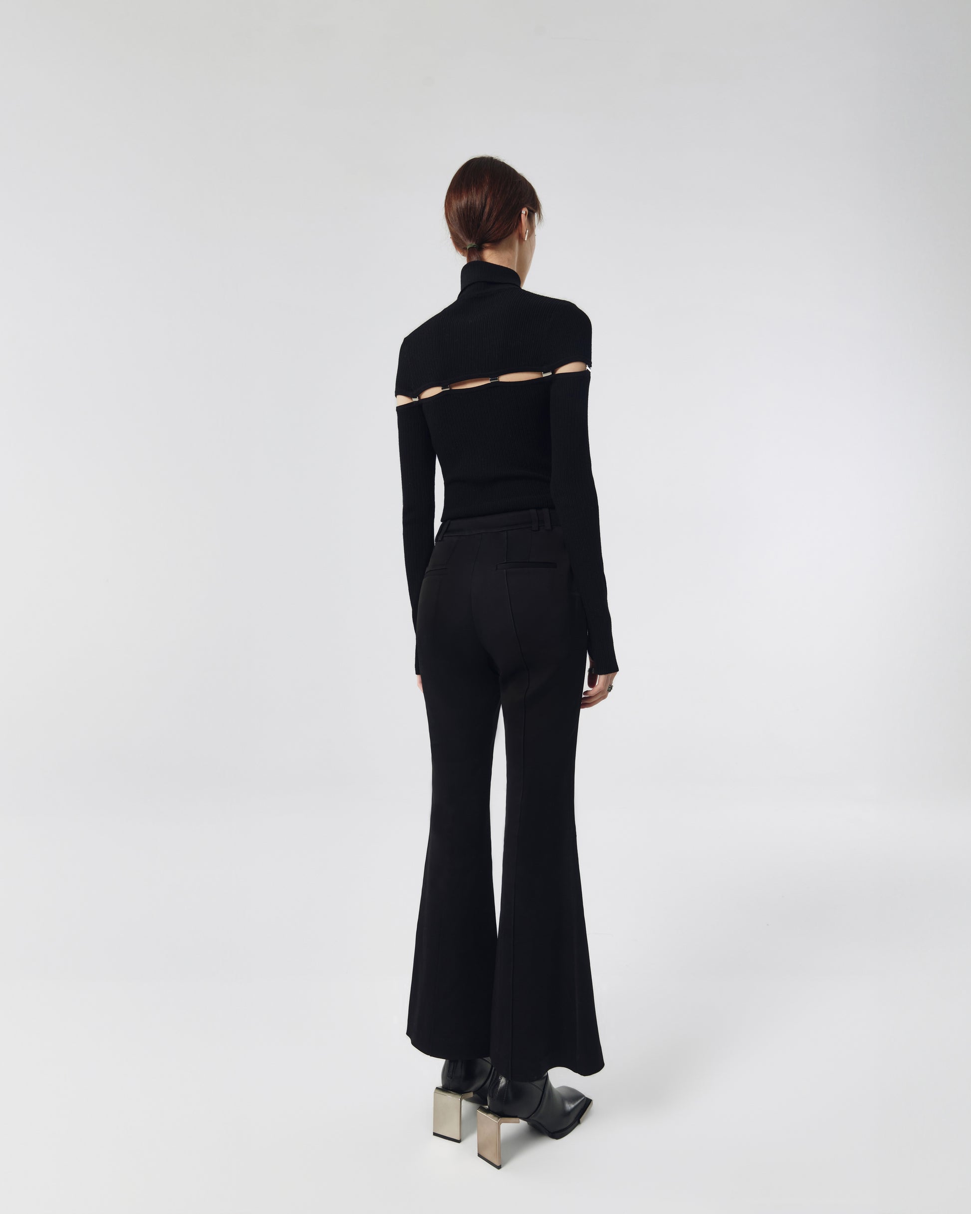 Ash Sweater Bodysuit with Buckle Clasp