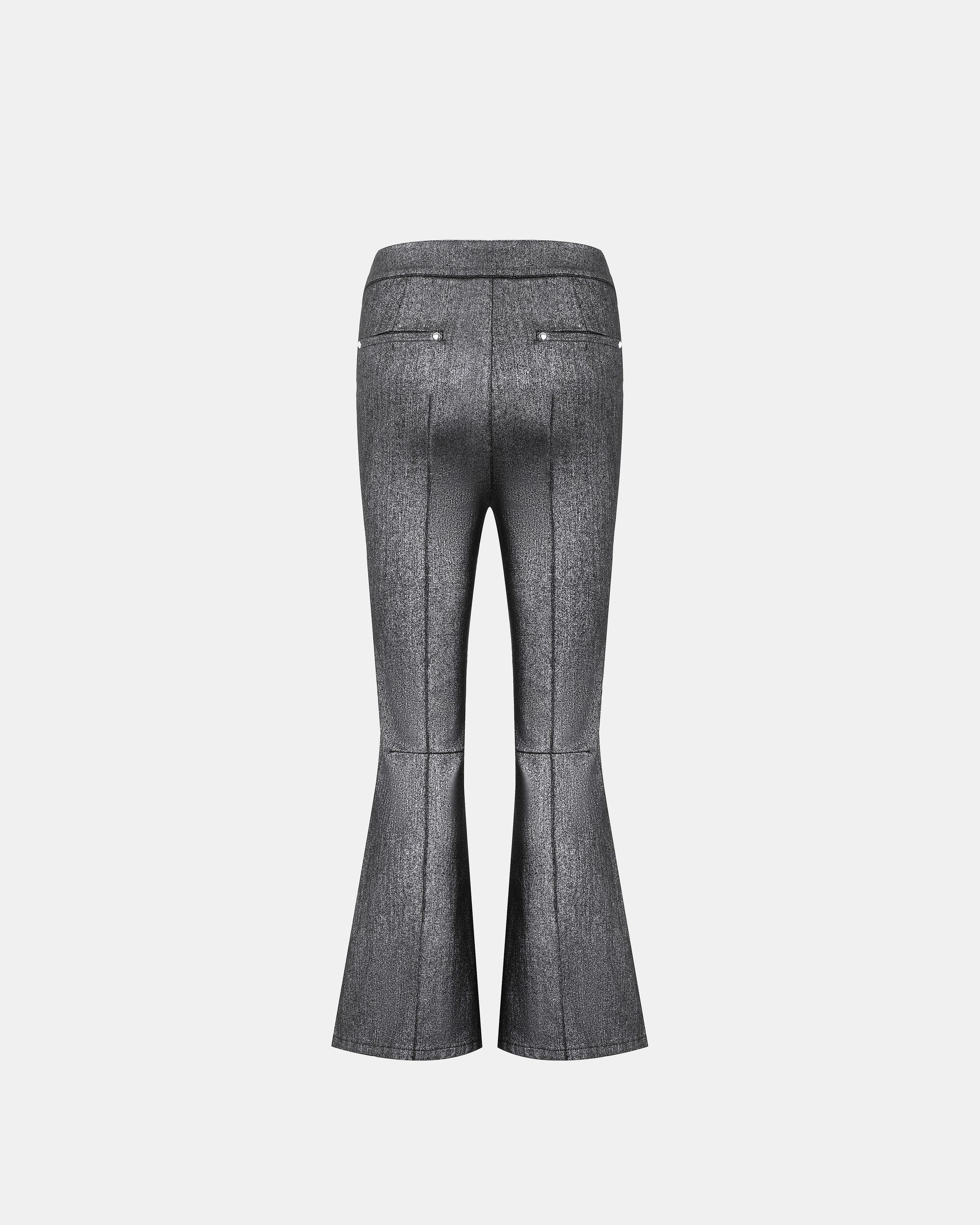 Galaxy Metallic Flared Jeans