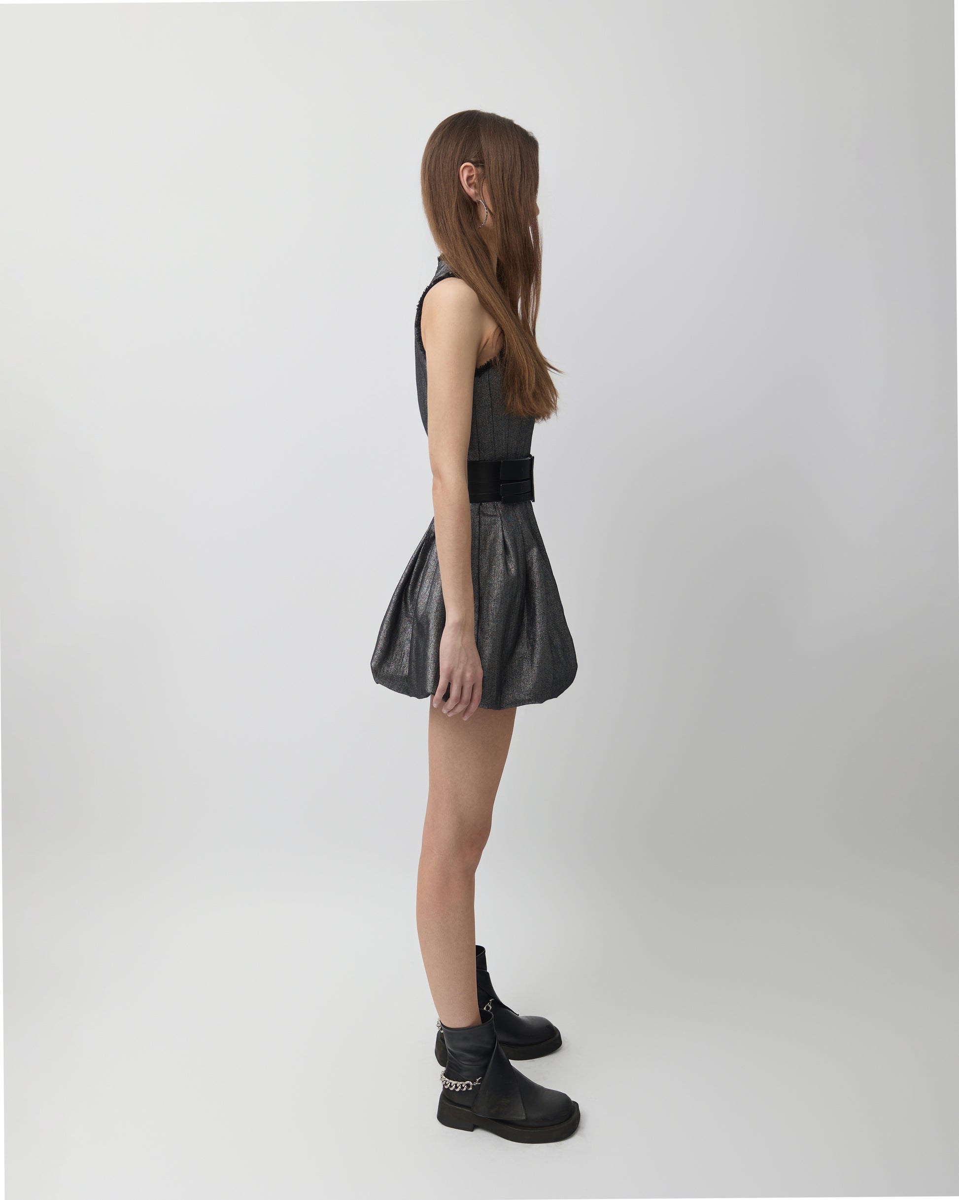 Mercury Metallic Silver Dress