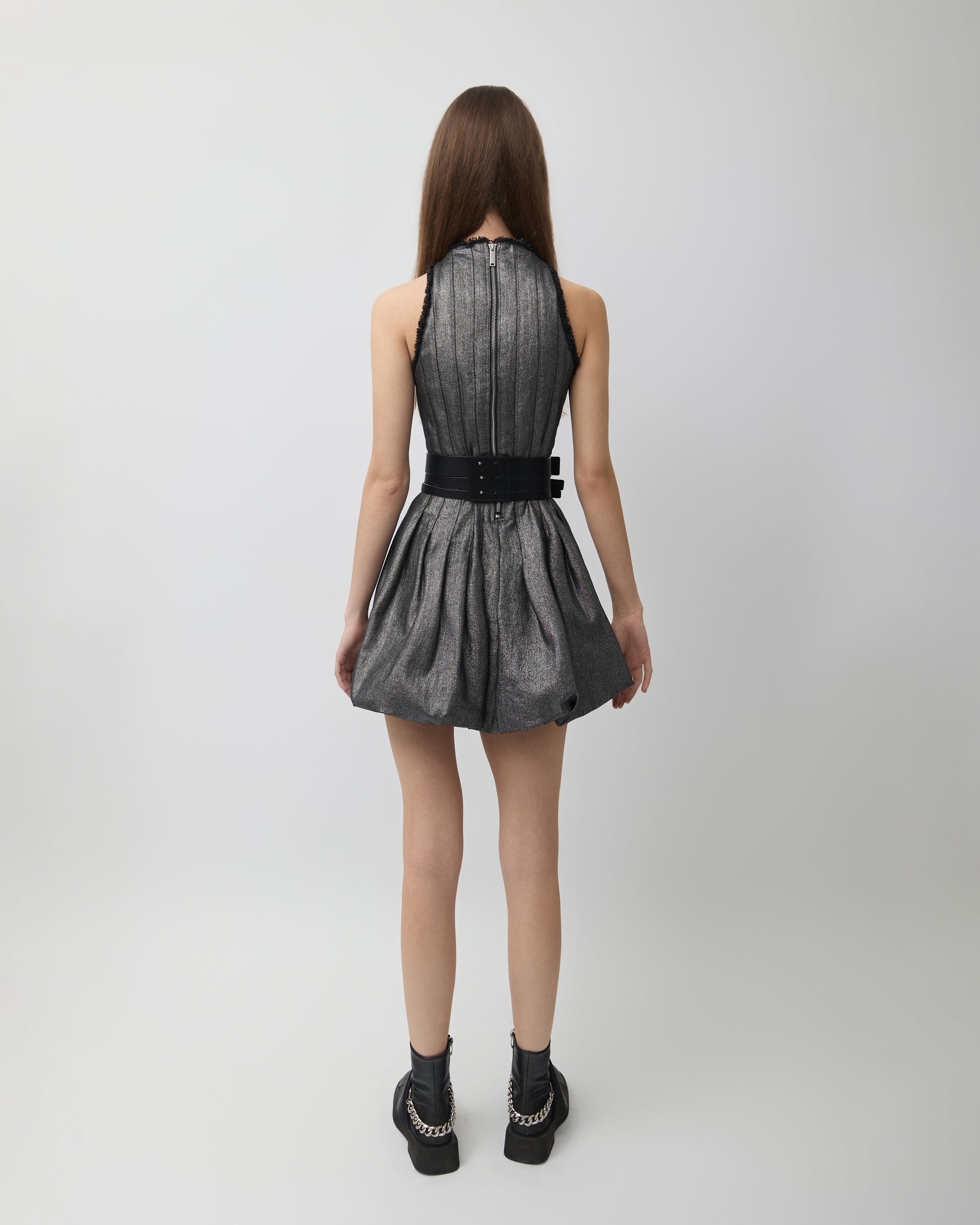 Mercury Metallic Silver Dress
