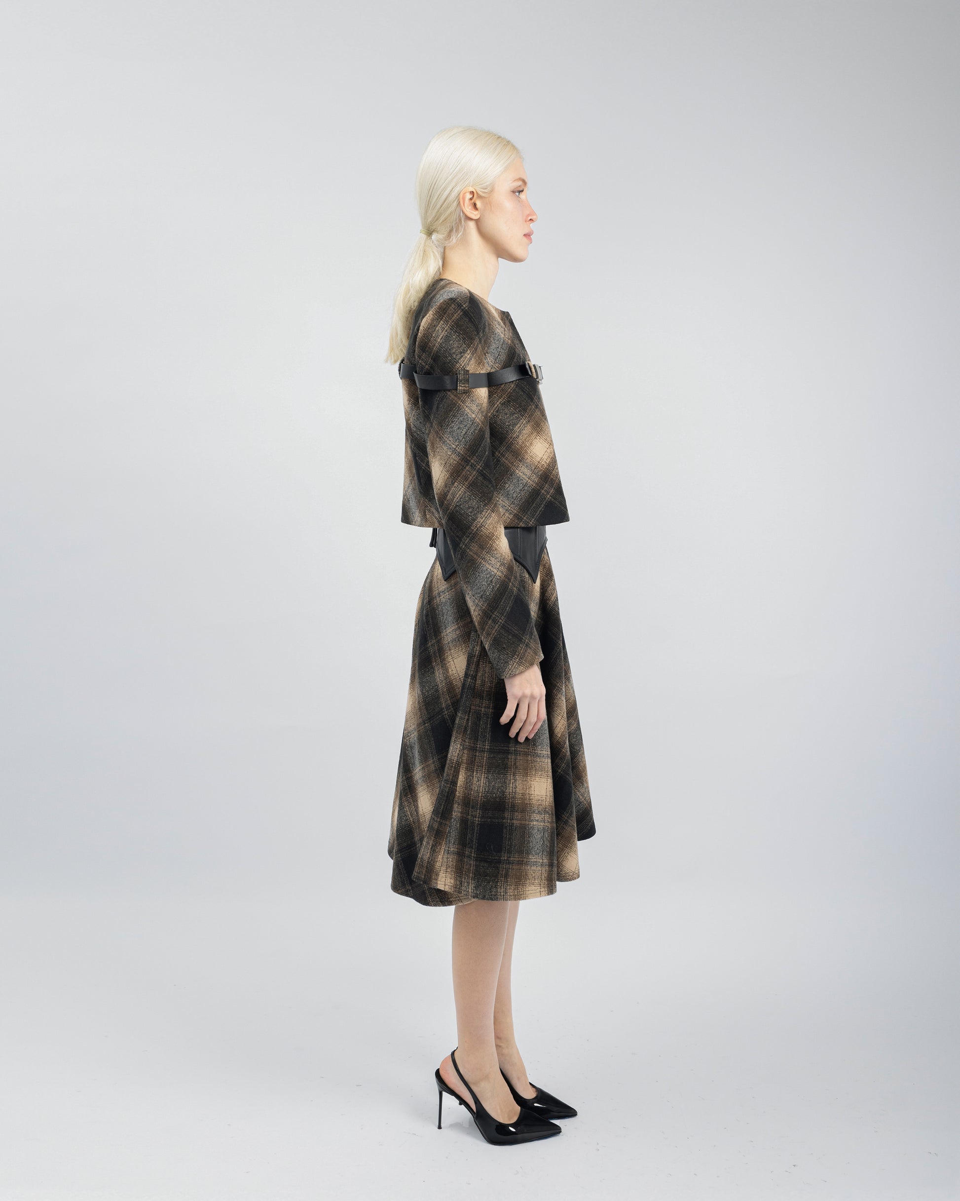 Alethea Plaid Cropped Blazer
