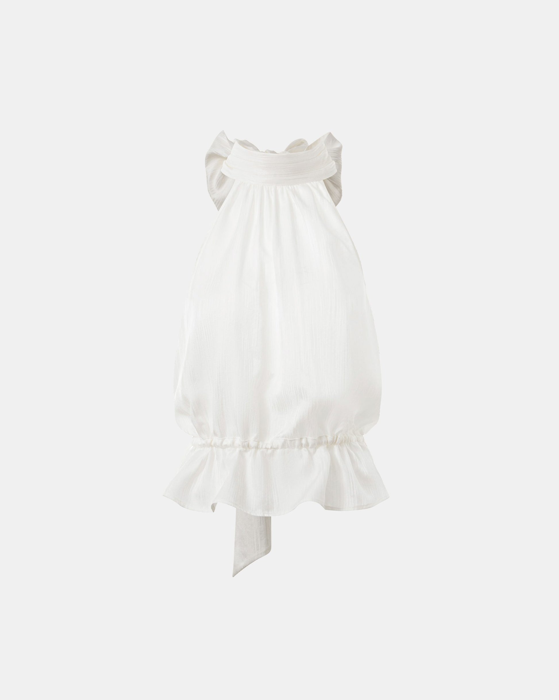 Ophelia Silk Halter Neck Peplum Top image 1
