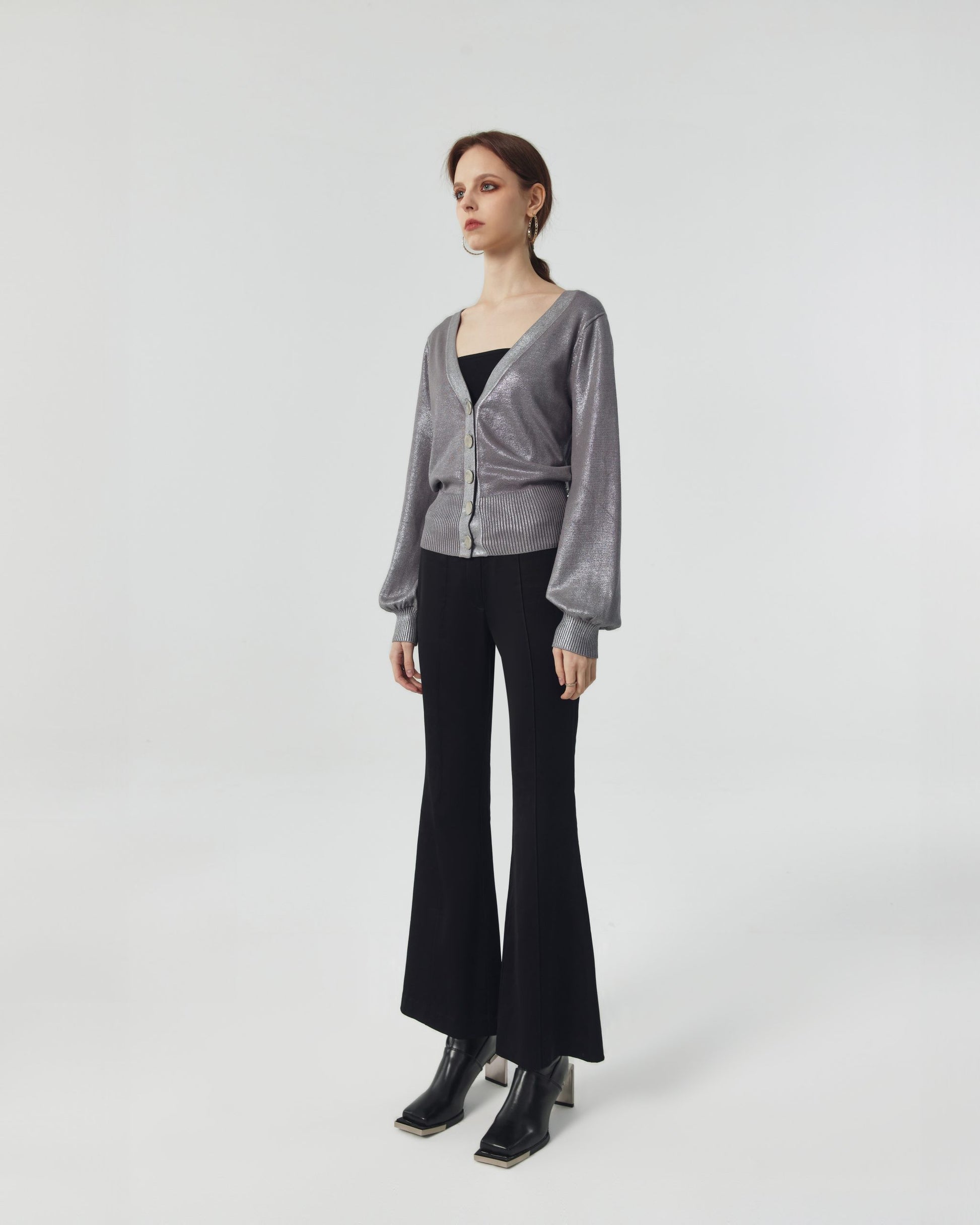 Mercury Metallic Silver Cardigan image 4