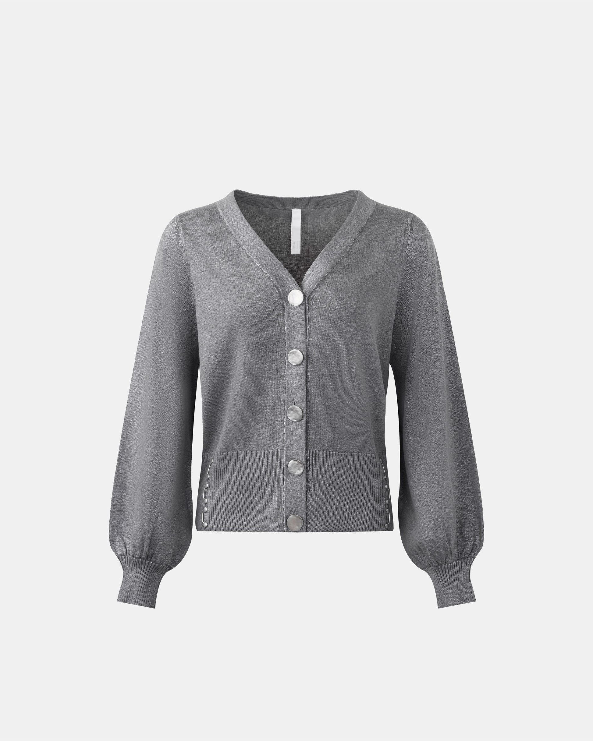 Mercury Metallic Silver Cardigan image 1