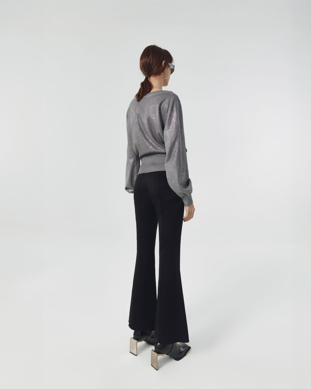 Mercury Metallic Silver Cardigan image 5