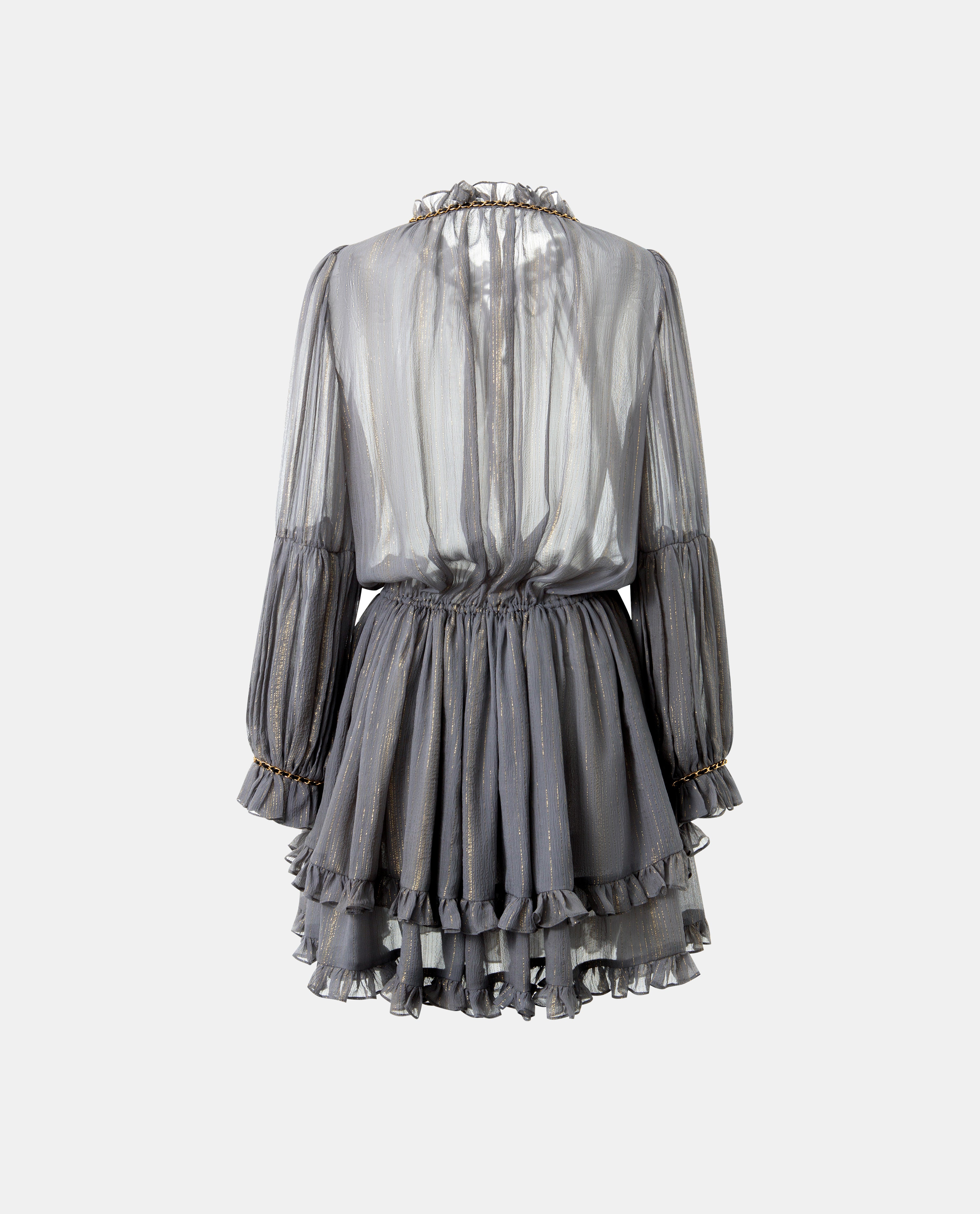 Janette Silk Chiffon Blouson Dress – X-U