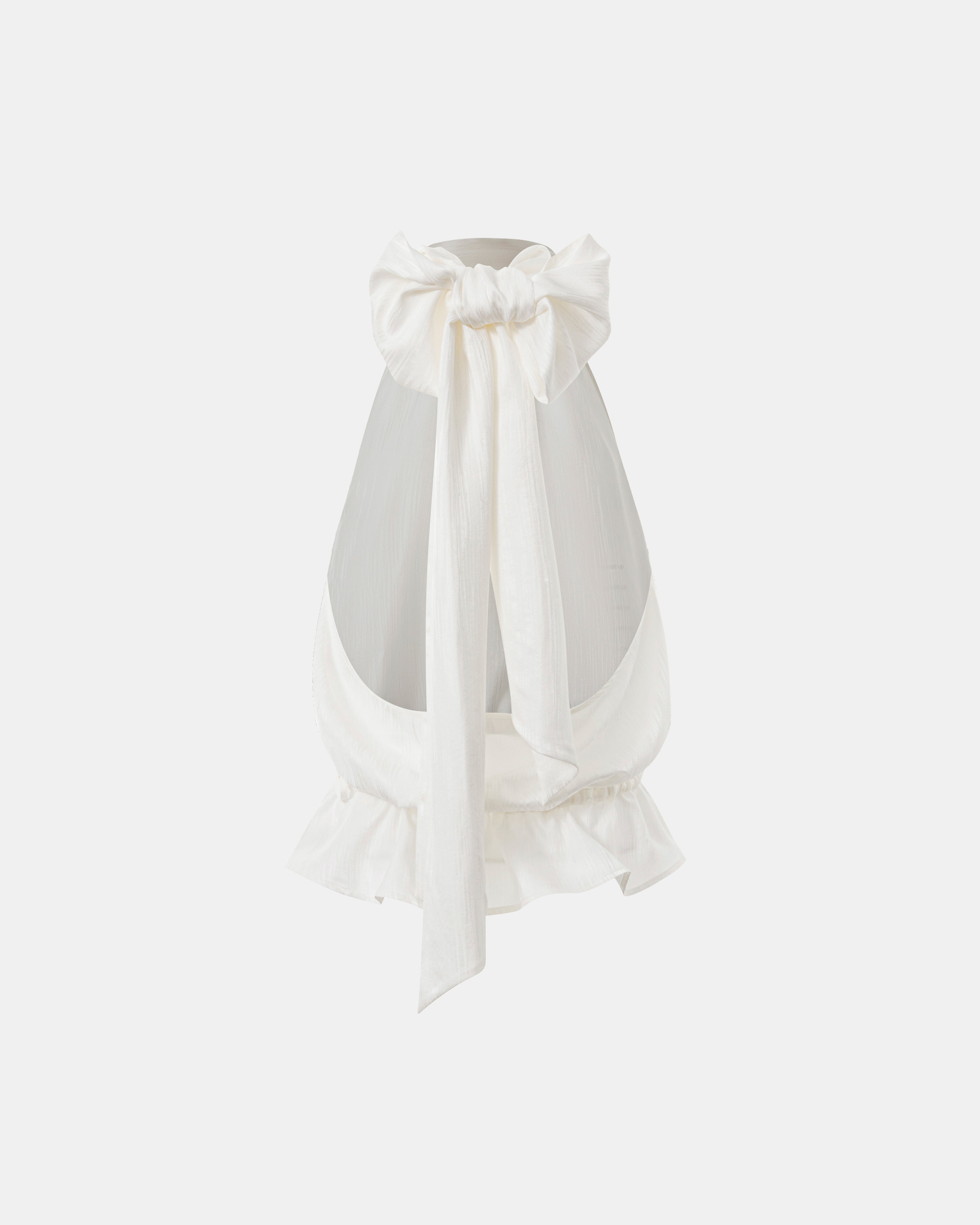 Ophelia Silk Halter Blouson Top – X-U