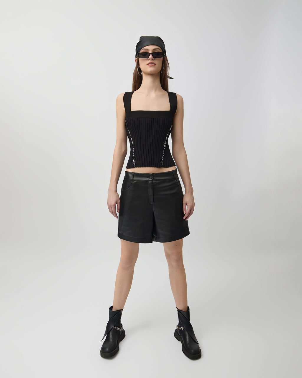 Ellis Rib Tank with Chains
