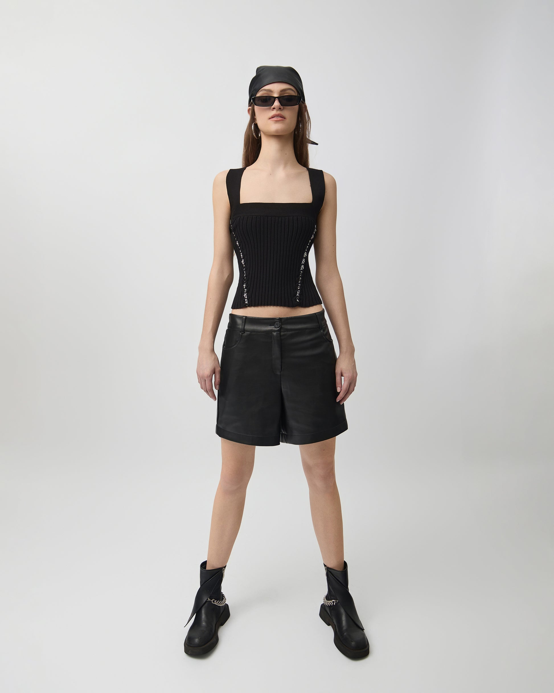 Ellis Rib Tank with Chains