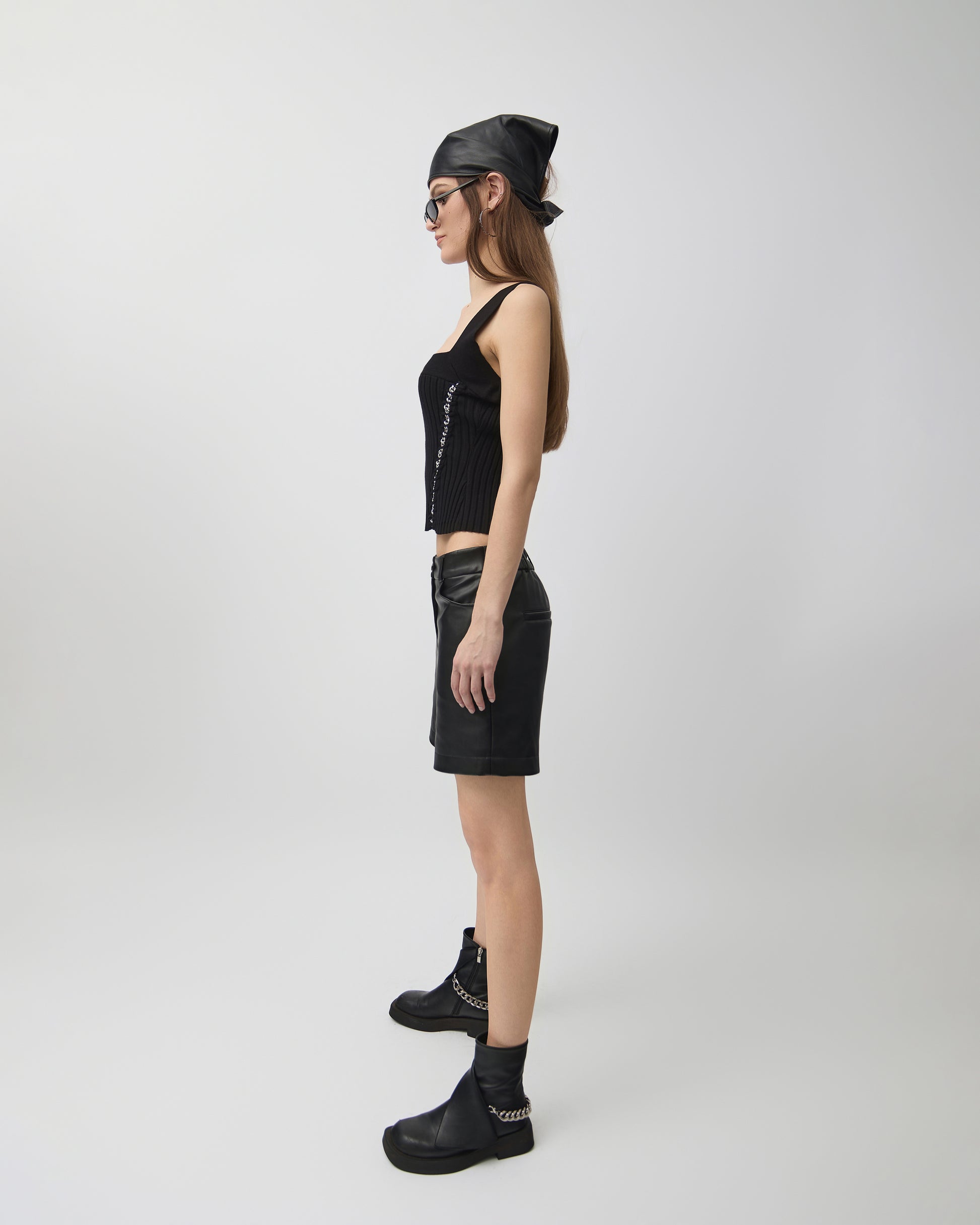 Ellis Rib Tank with Chains