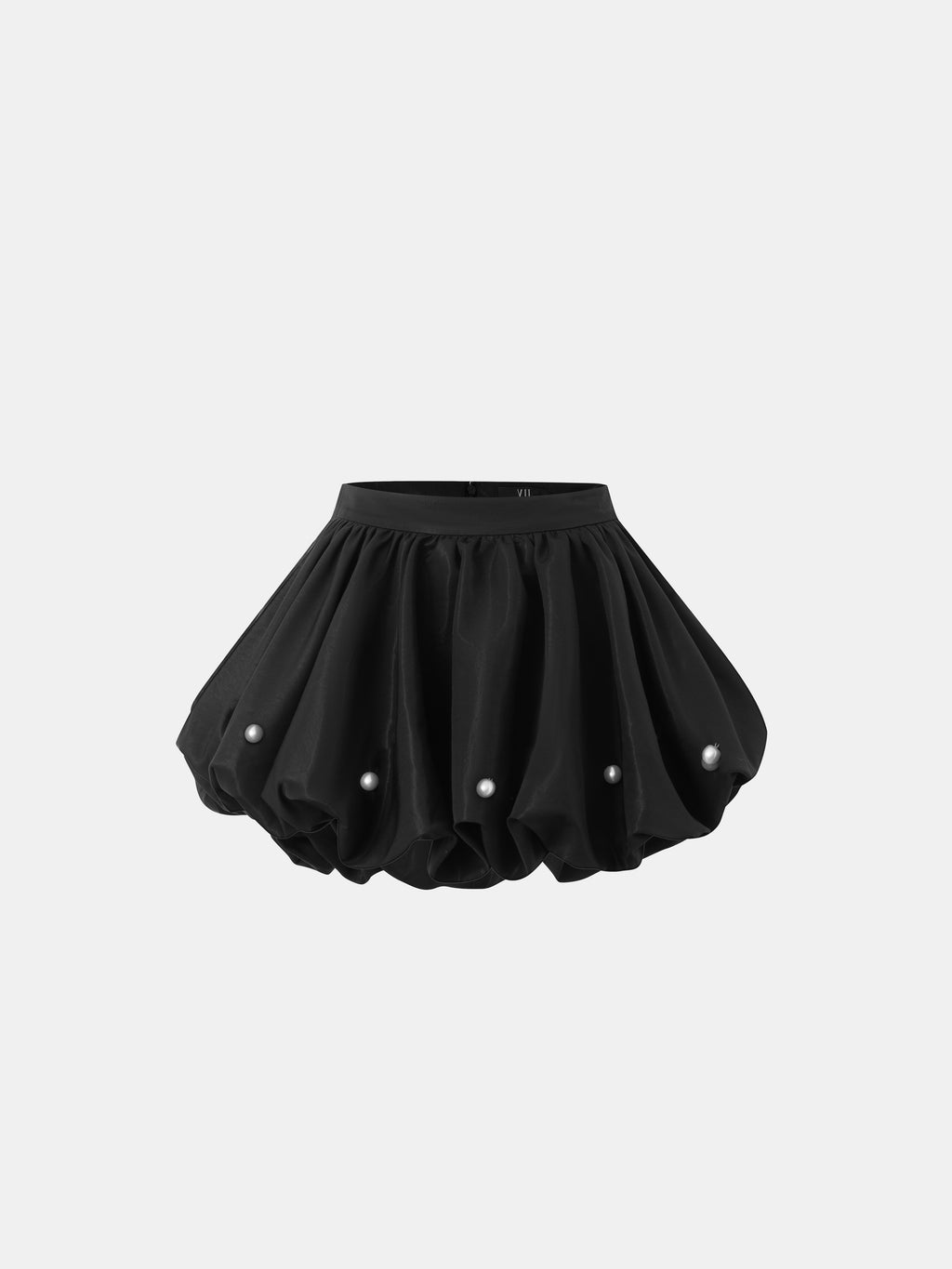 Daphne Pearl Embellished Bubble Mini Skirt