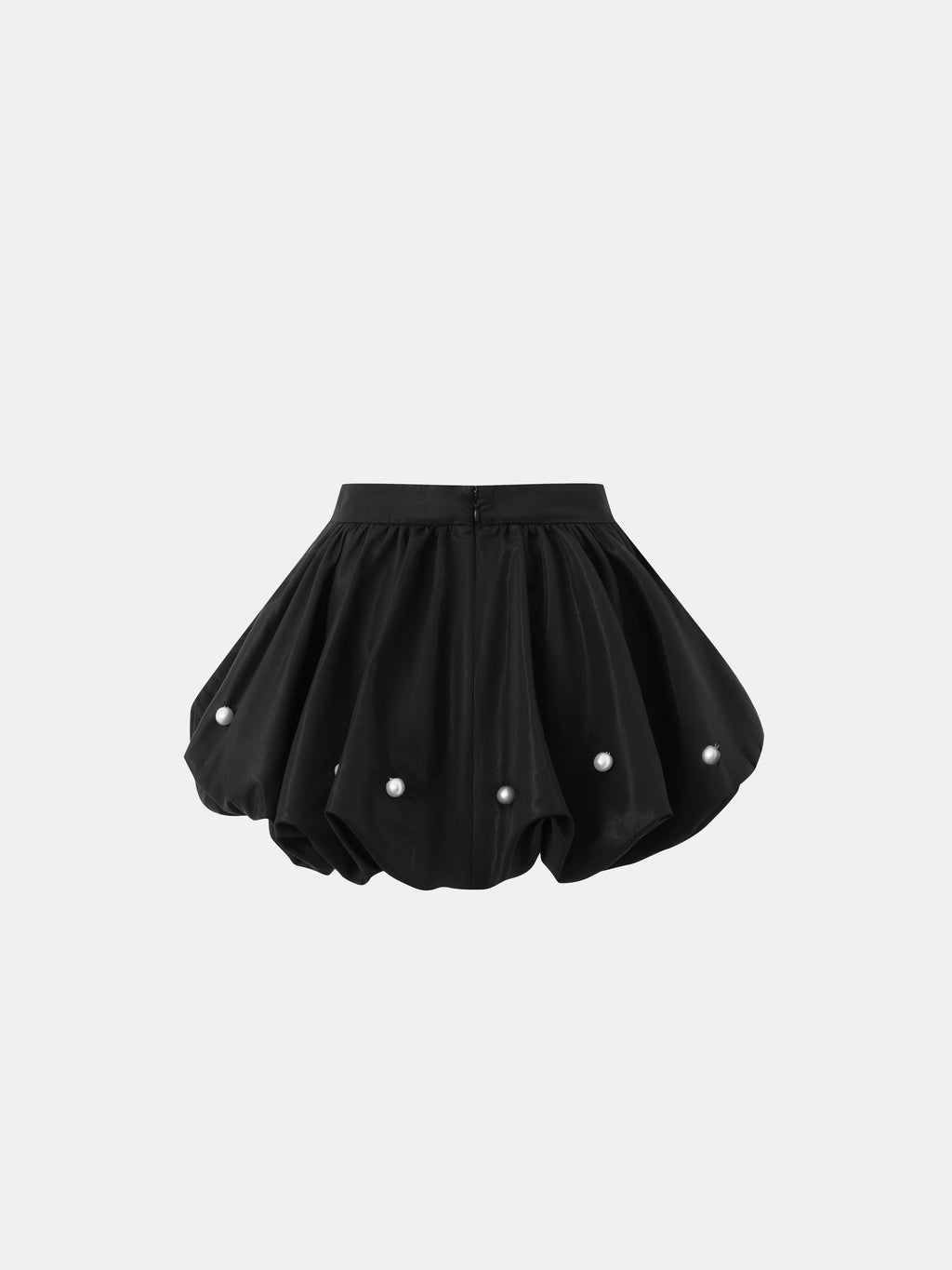 Daphne Pearl Embellished Bubble Mini Skirt