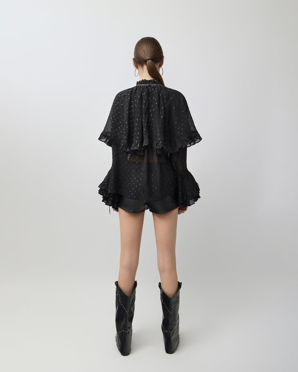 Blair Chiffon Cape Blouse