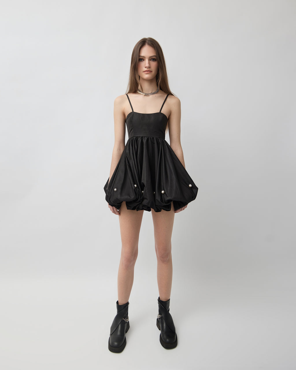 Demi Pearl Embellished Bubble Dress