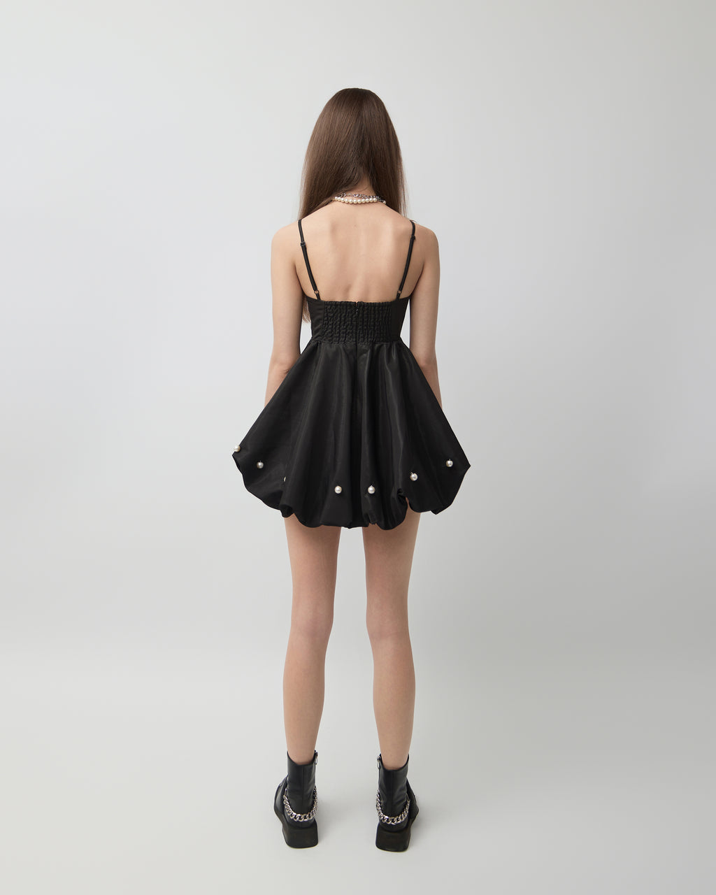 Demi Pearl Embellished Bubble Dress