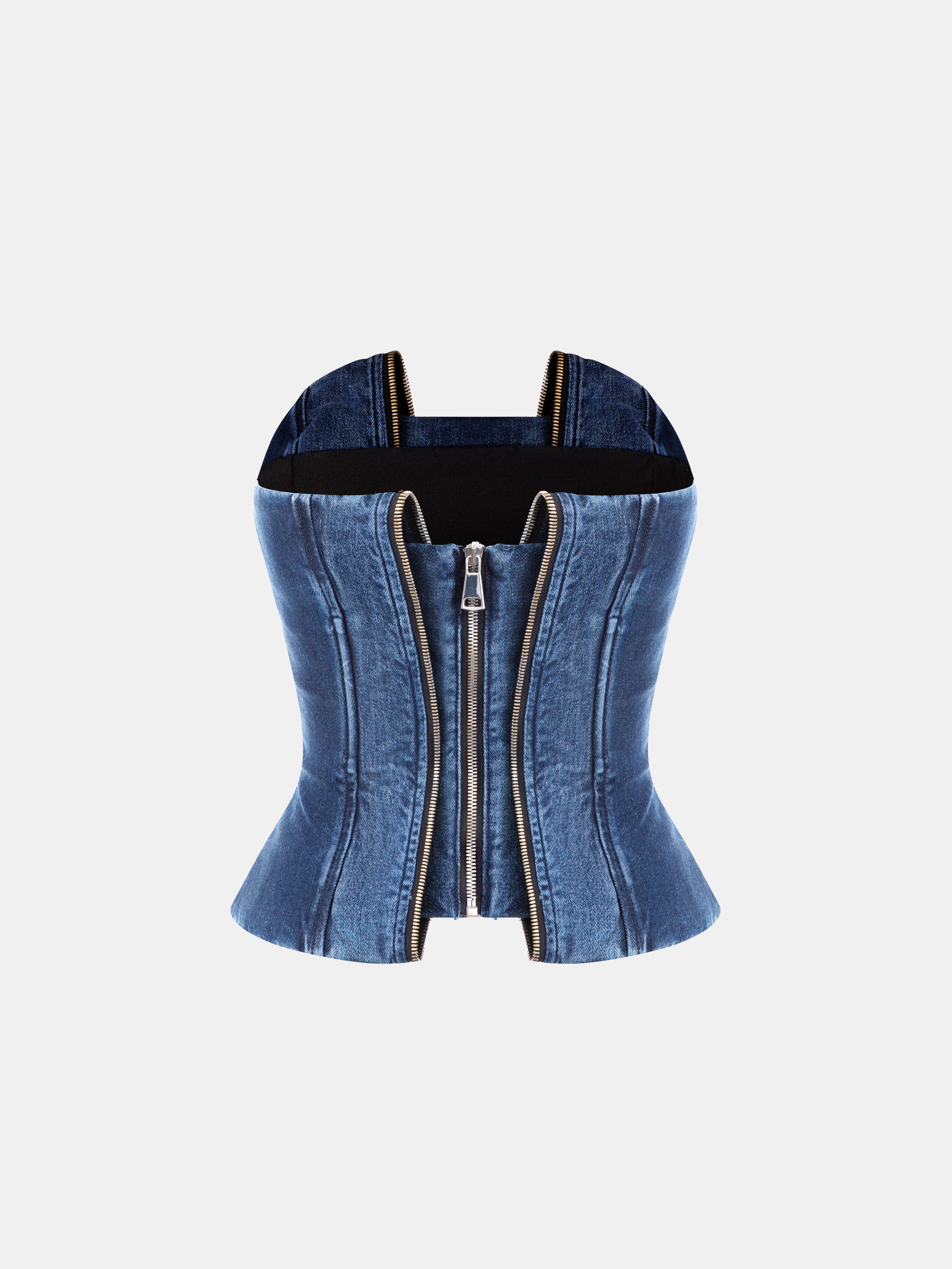 lapeaudegem mall bustier 新品 LEATHER FLAP BUSTIER(36 IVORY): TOPSjosemoon