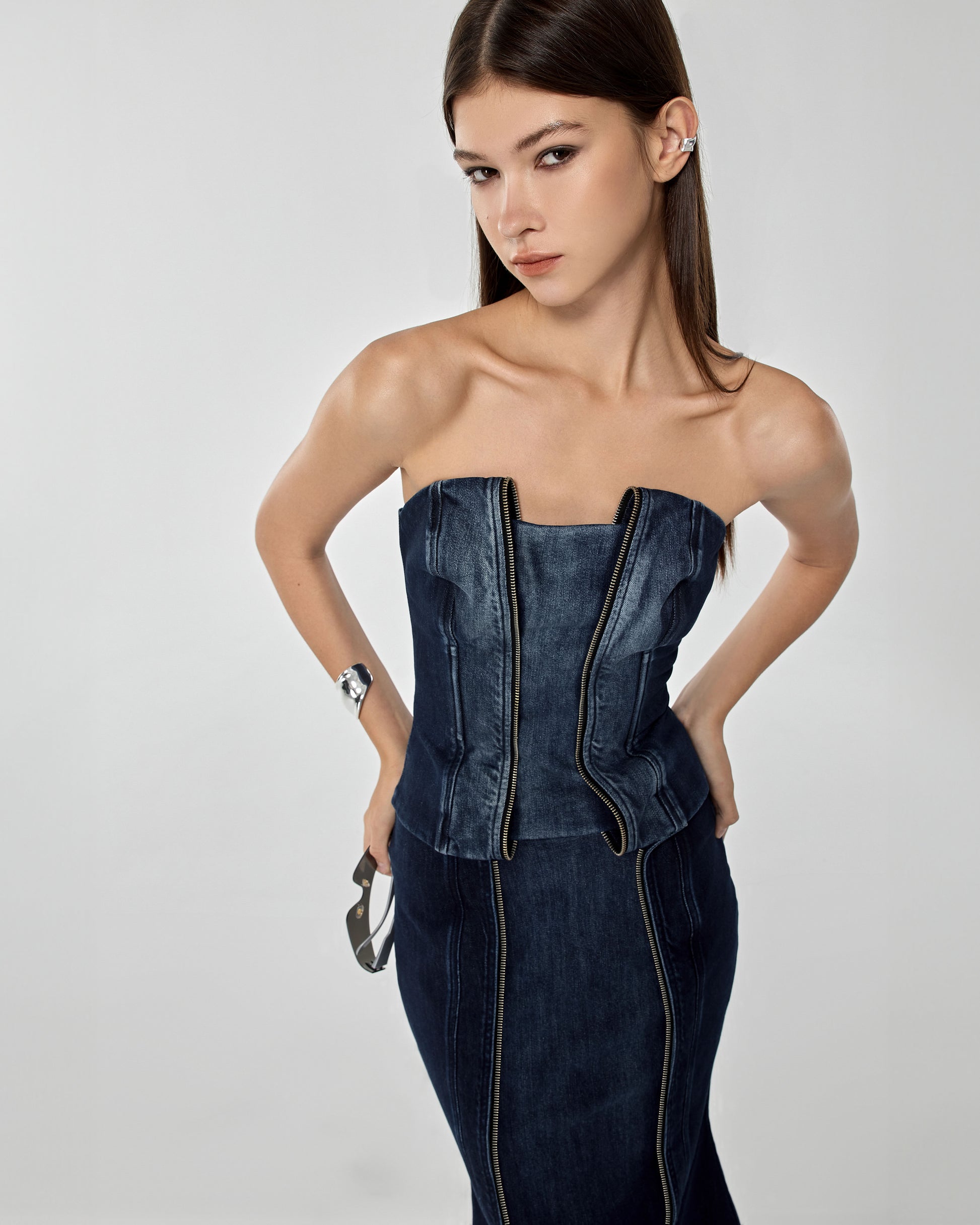 Astrid Denim Flats Skirt