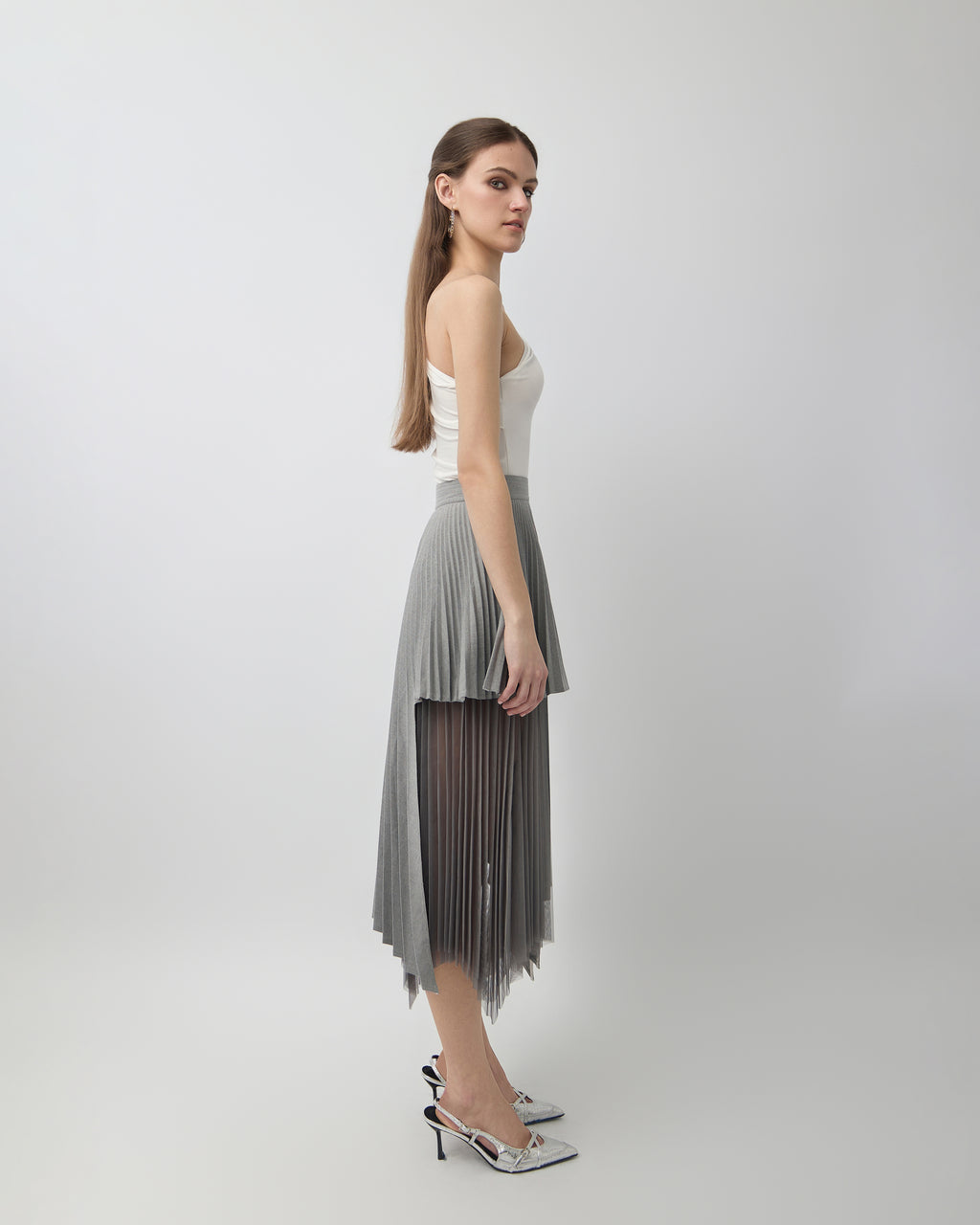 Dove Pleated Skirt