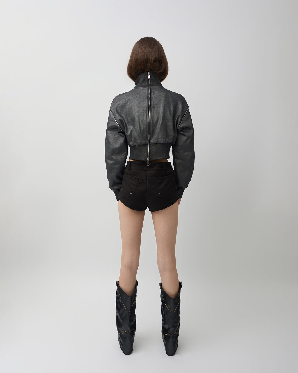 Nyx Metallic Cropped Jacket