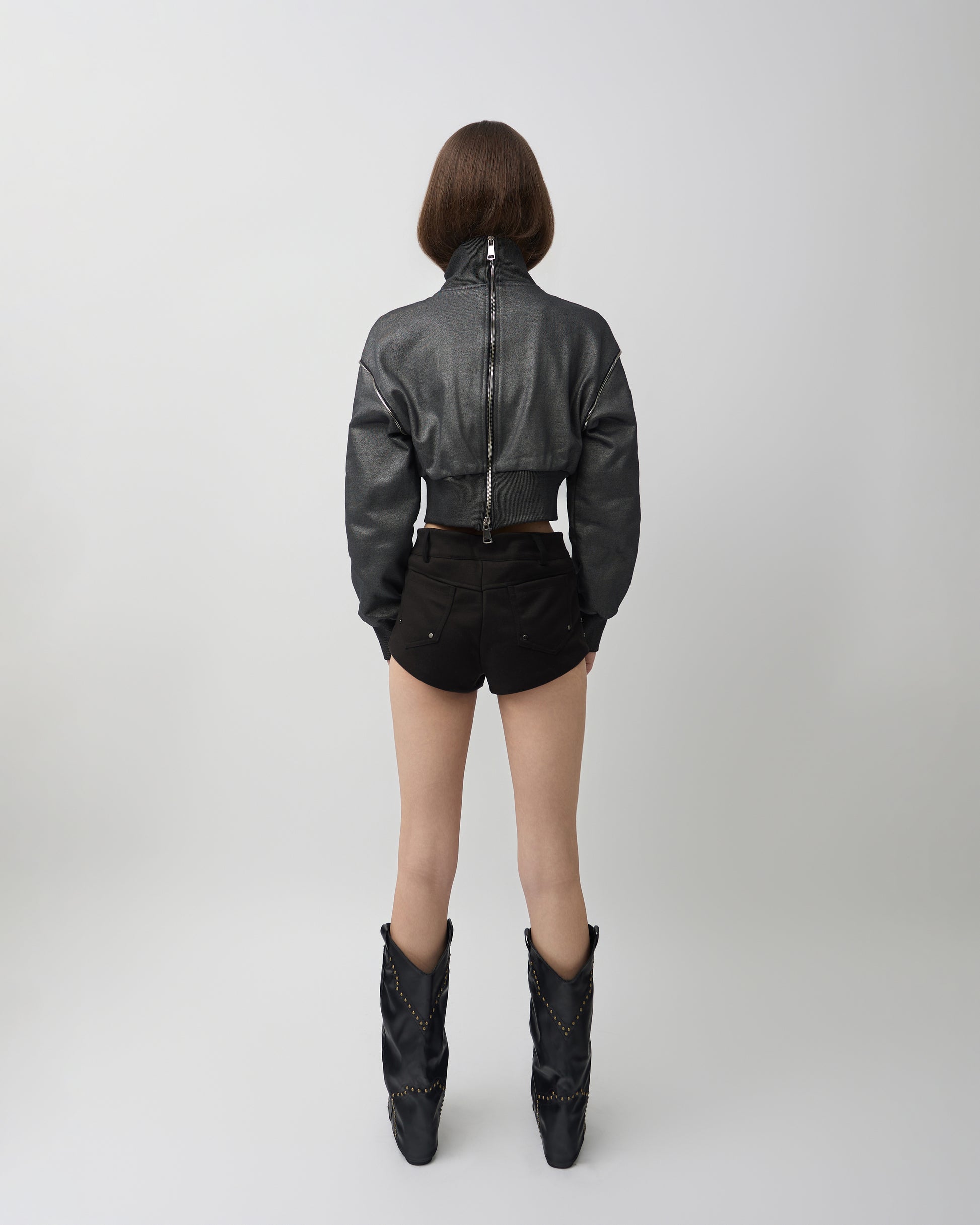 Nyx Metallic Cropped Jacket