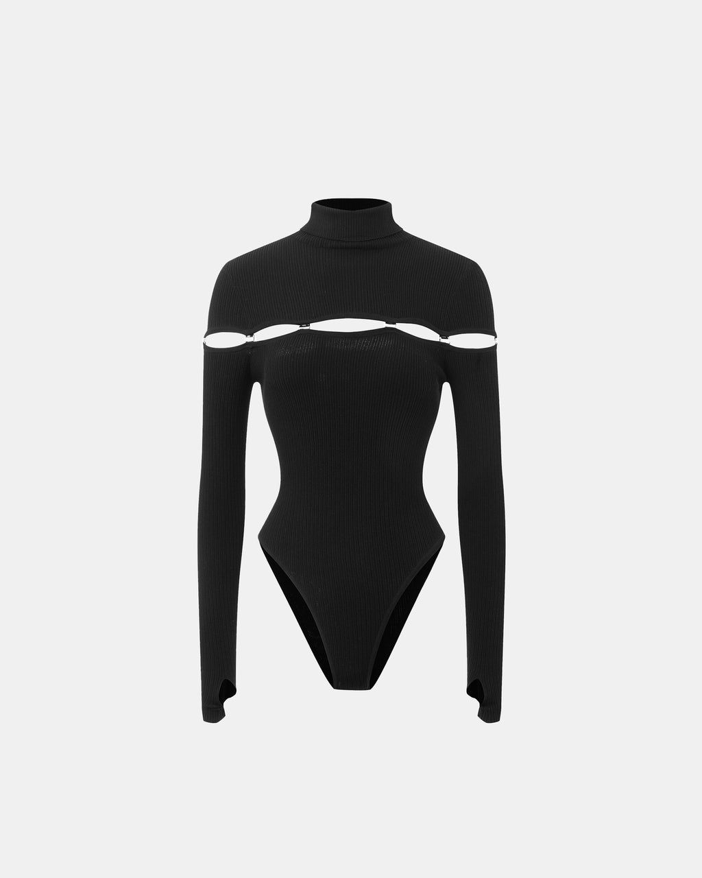 Ash Sweater Bodysuit with Buckle Clasp