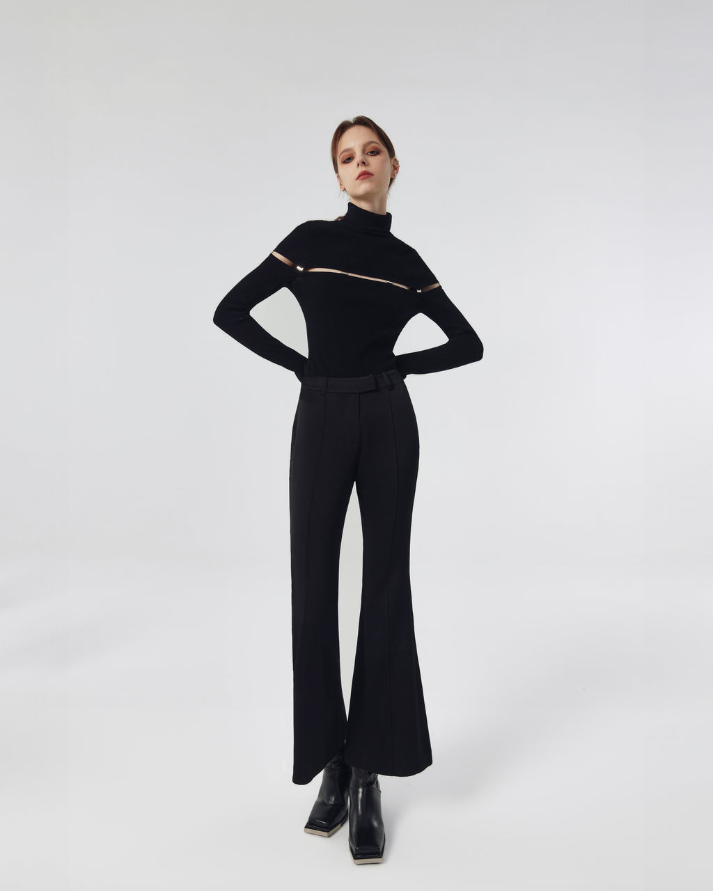 Ash Sweater Bodysuit with Buckle Clasp