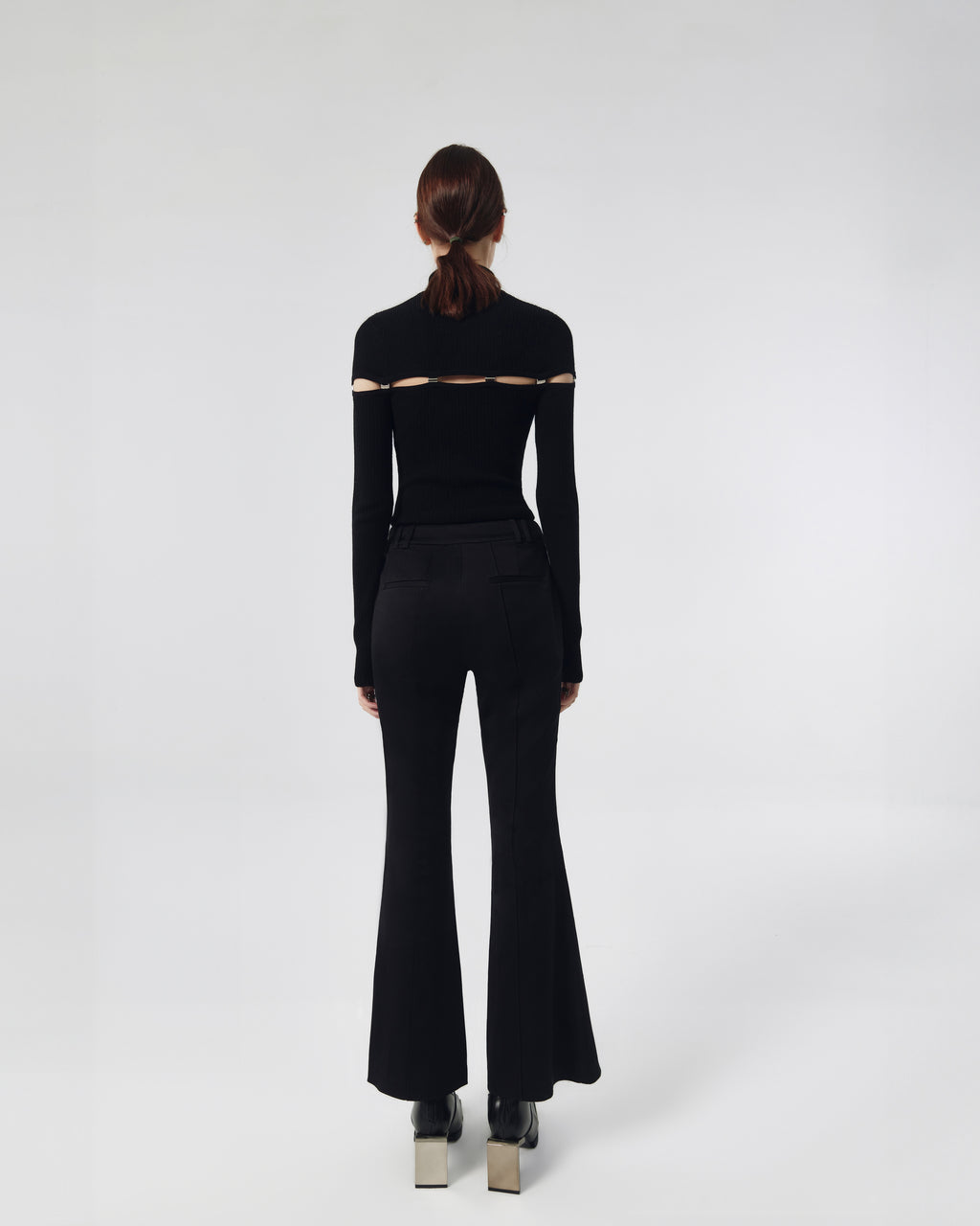 Ash Sweater Bodysuit with Buckle Clasp