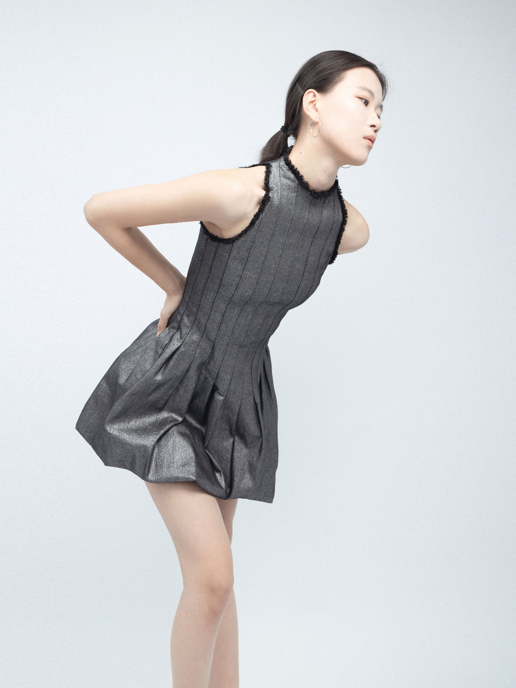 Mercury Metallic Silver Dress