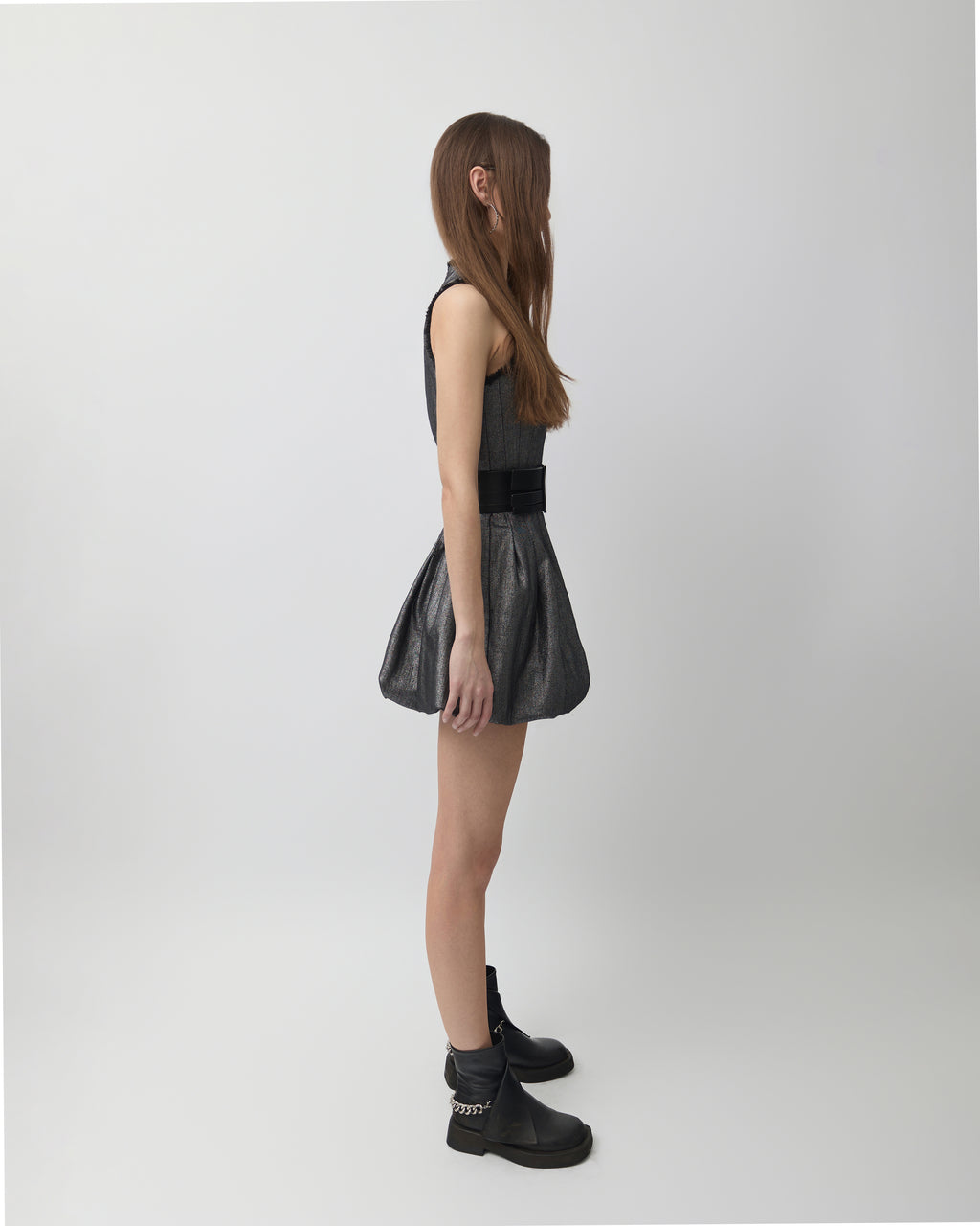 Mercury Metallic Silver Dress