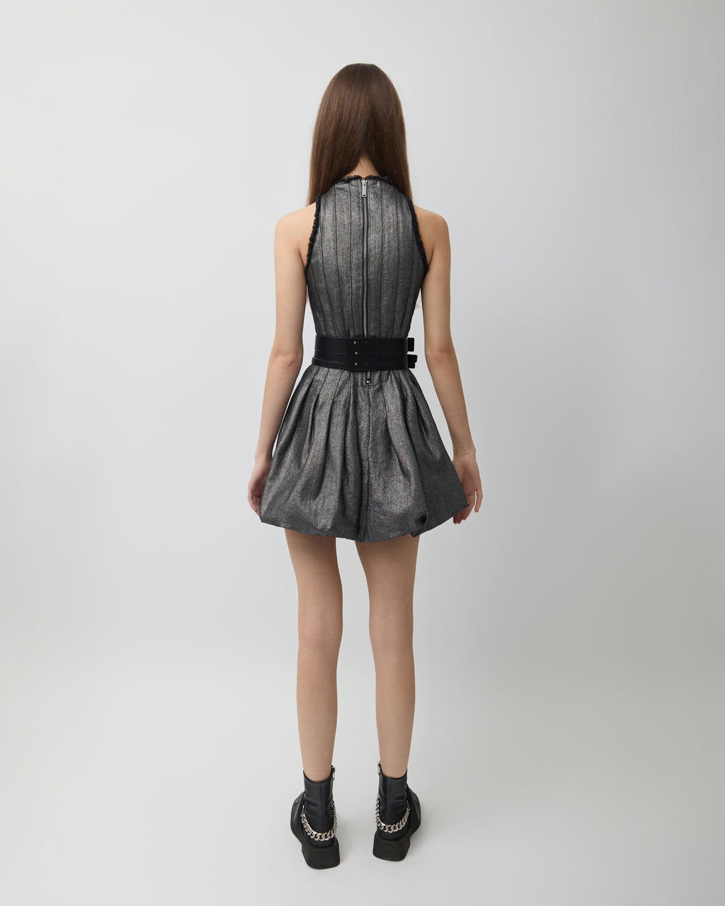 Mercury Metallic Silver Dress