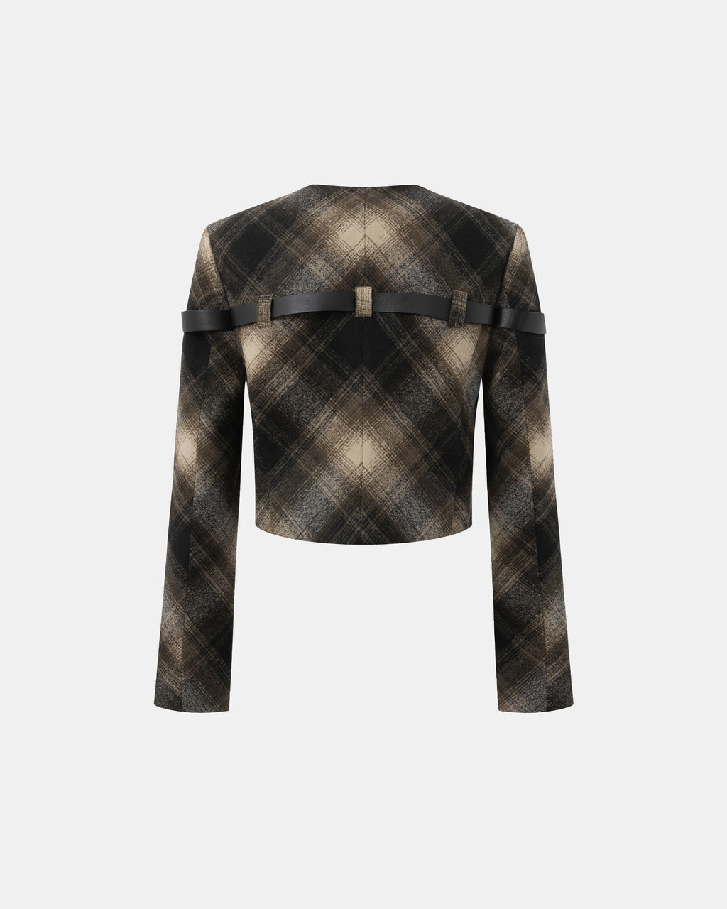 Alethea Plaid Cropped Blazer