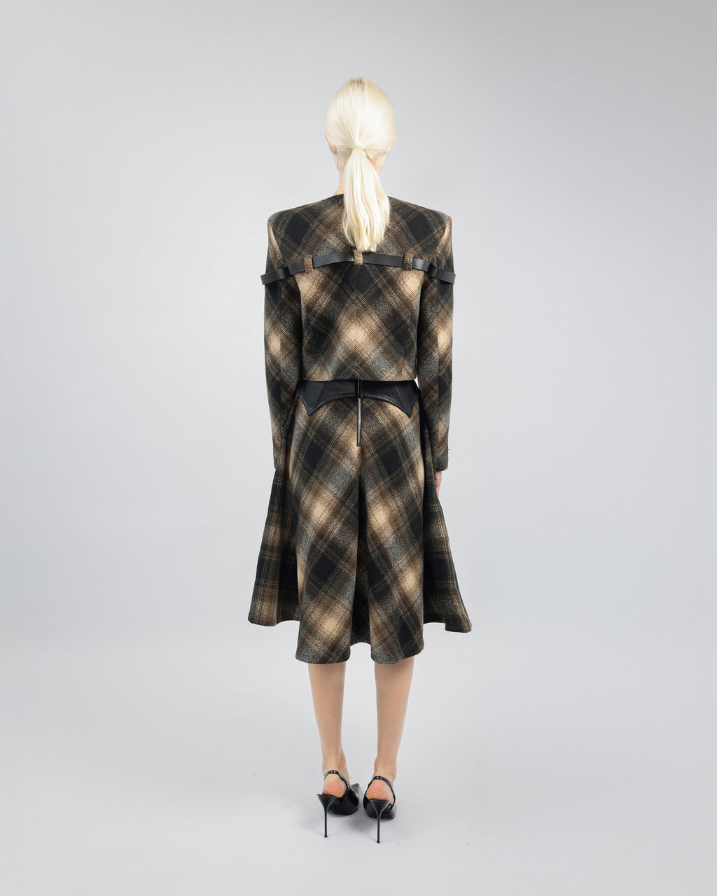 Alethea Plaid Cropped Blazer