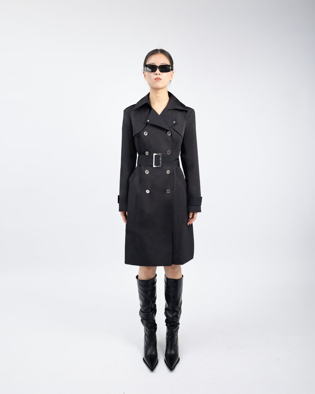 Lorenzo Double-Breasted Trench Coat