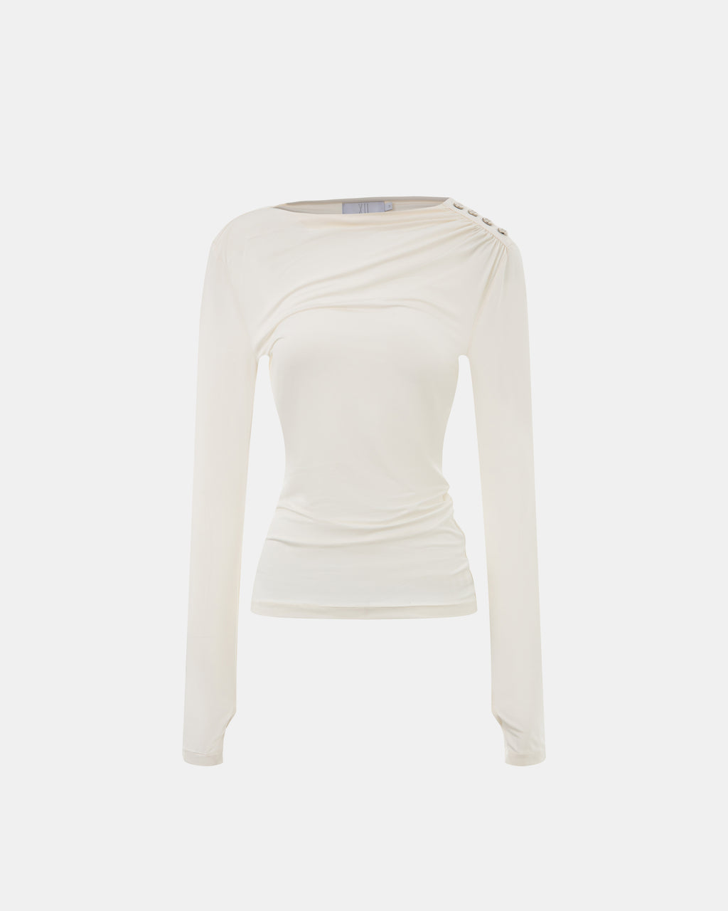 Lucien Draped Long Sleeve Top