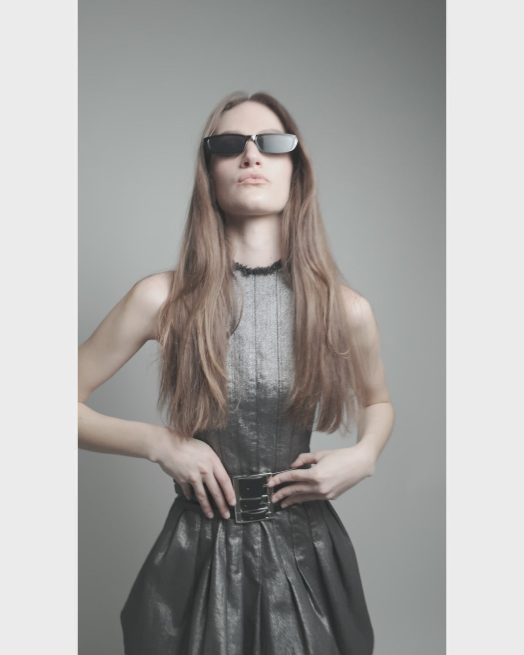 Mercury Metallic Silver Dress